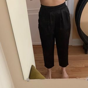 Urban Outfitters Black Satin Pants (polyester)